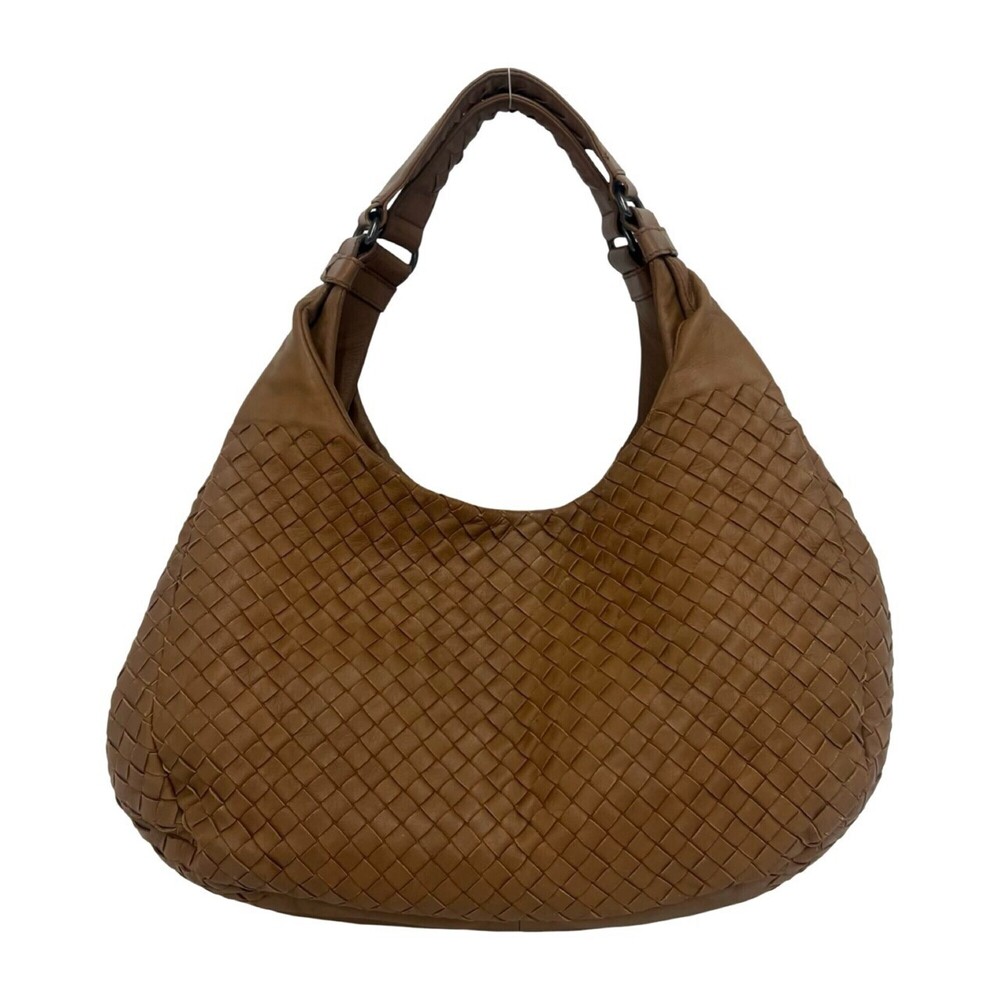 BOTTEGA VENETA Brown Leather Intrecciato Tote Bag